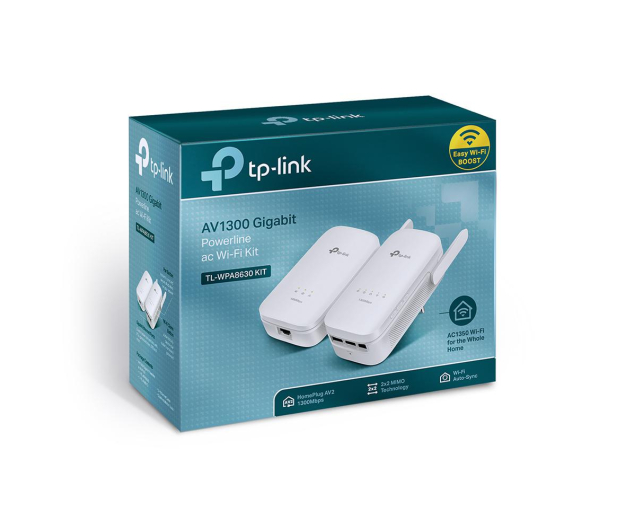TP-LINK Transmitery sieciowe TL-WPA8630 KIT PowerLine LAN+WiFi AV1300 (2 szt.) - 345547 - zdjęcie 2